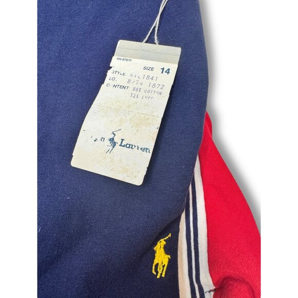 Ralph Lauren Womens One Piece Swimsuit Size 14 Navy Red Striped - Picture 3 of 9